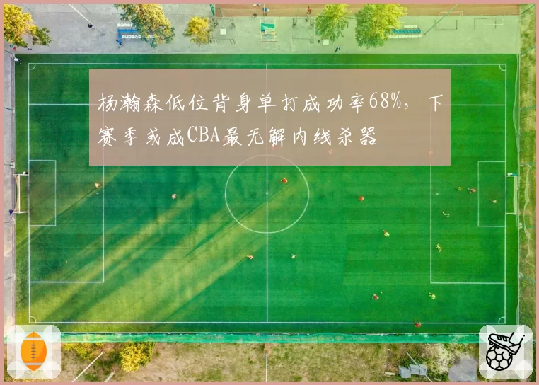 杨瀚森低位背身单打成功率68%，下赛季或成CBA最无解内线杀器